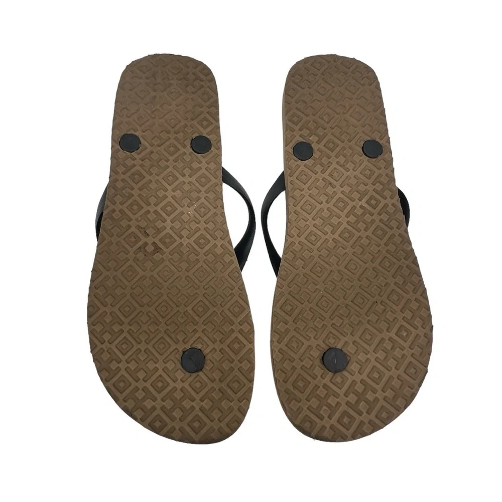 Tory Burch Slip On T-Strap Sandals Size Large